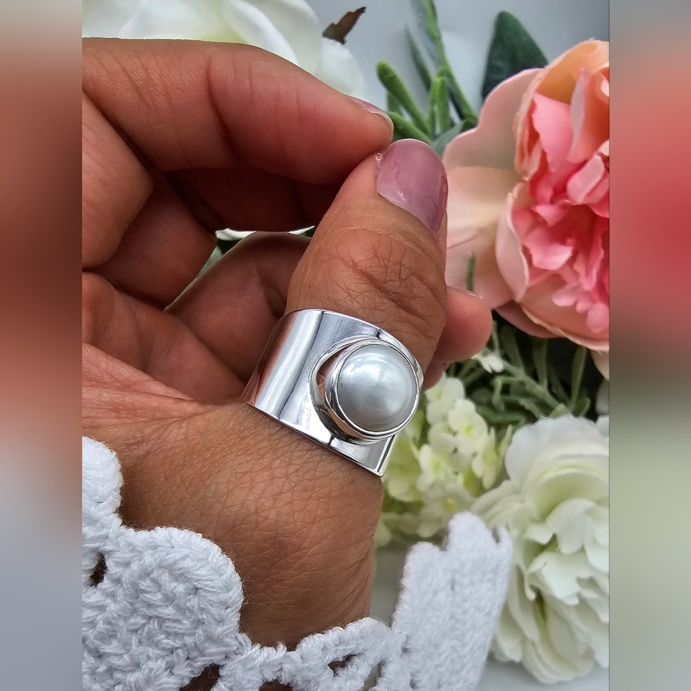 🥰 MODERN PEARL RING - Picture 6 of 10